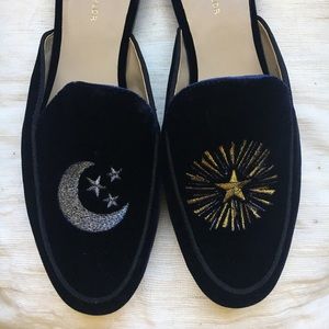 Ann Taylor MOON VELVET LOAFER SLIDES